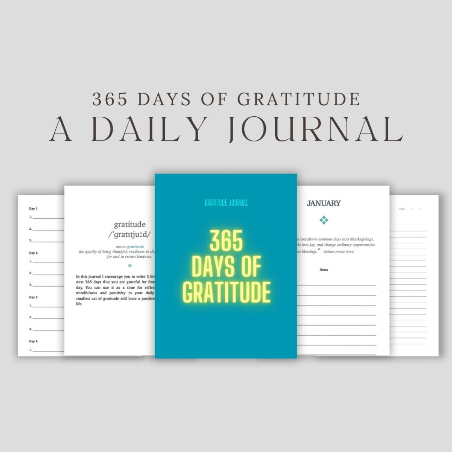 365 Days of Gratitude: Daily Gratitude Journal