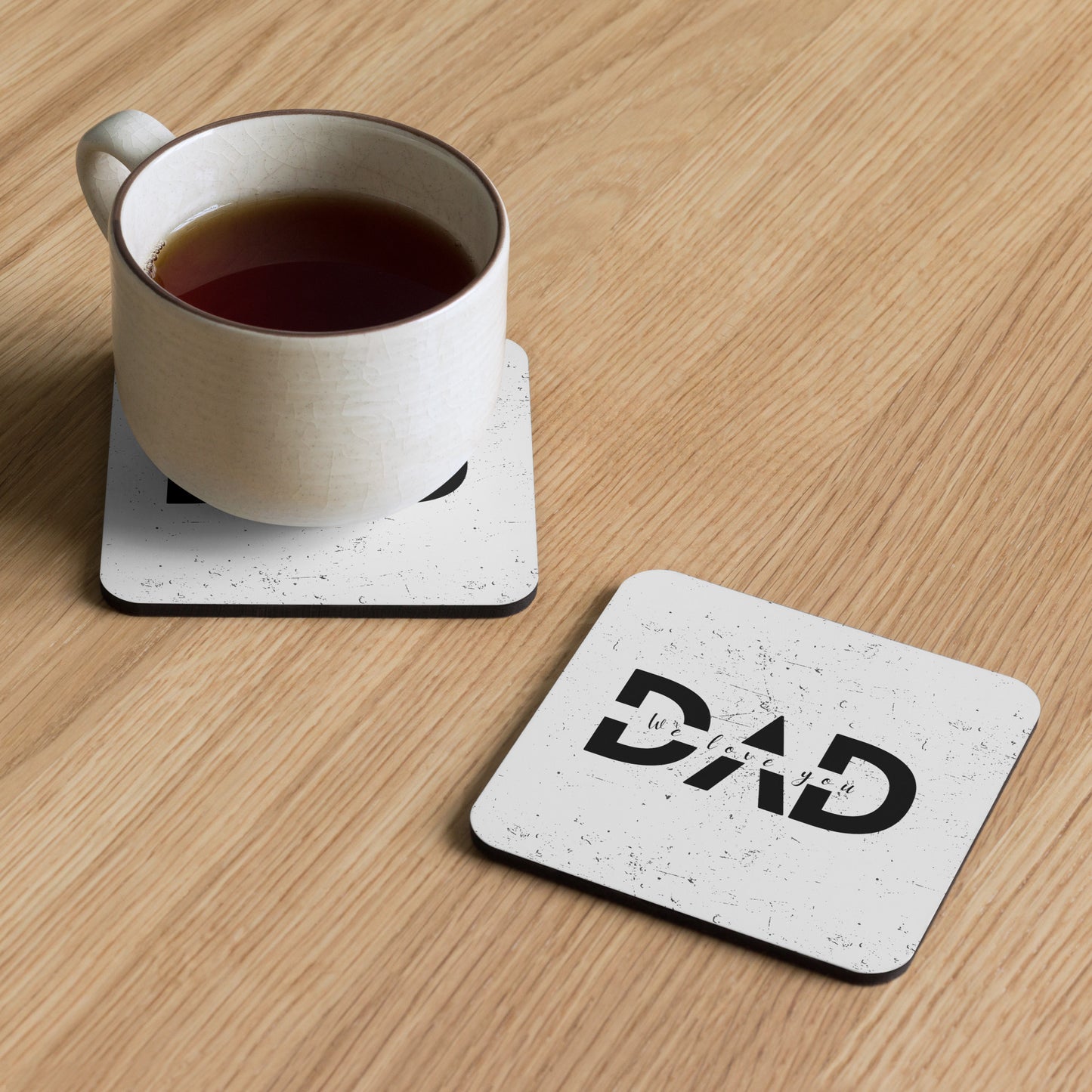 DAD "we love you" Cork-back coaster