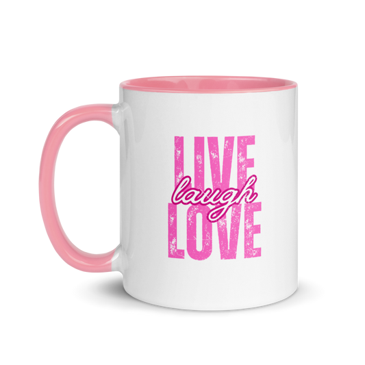 Live, Laugh, Love Mug with Colour