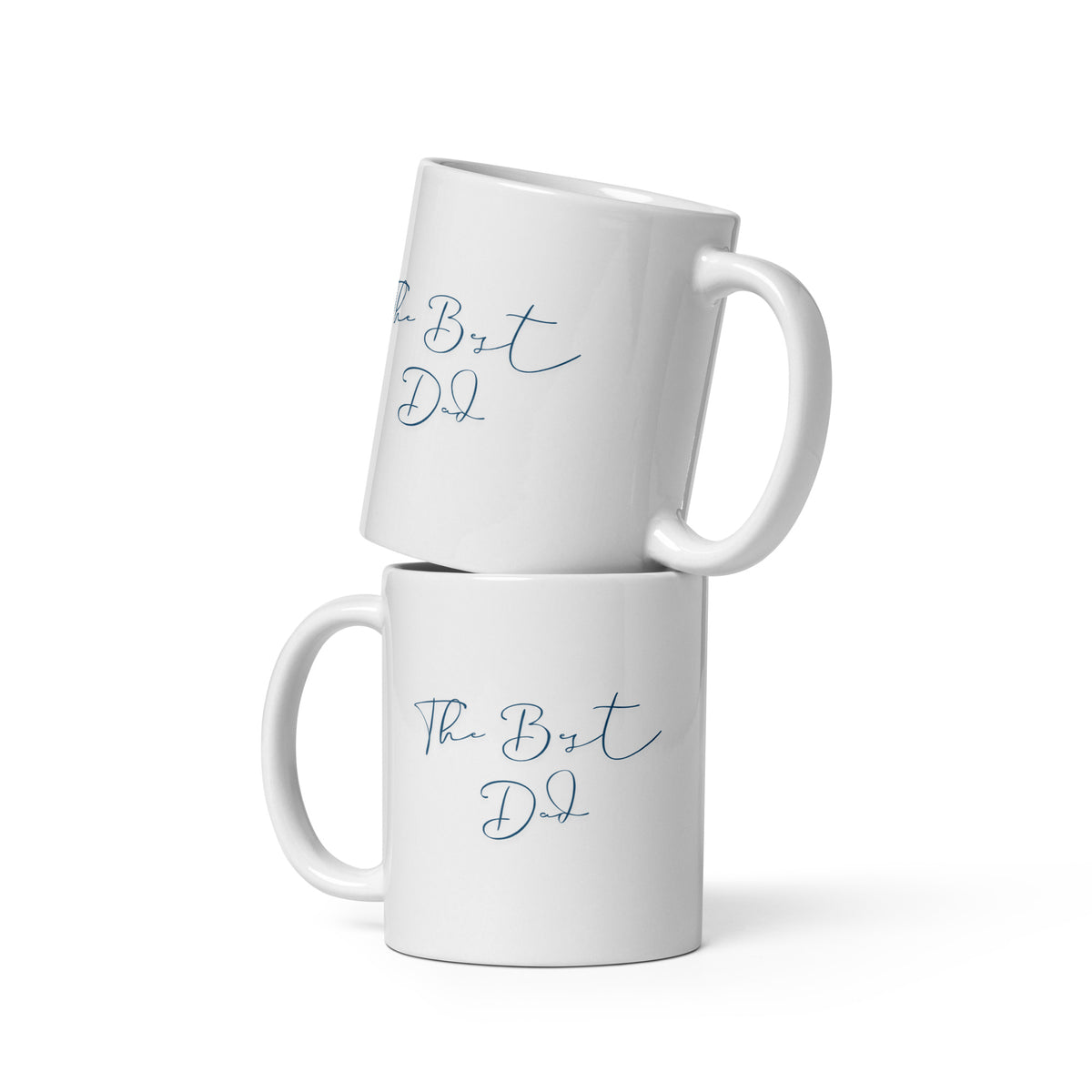 "The Best Dad" 11 oz white glossy mug