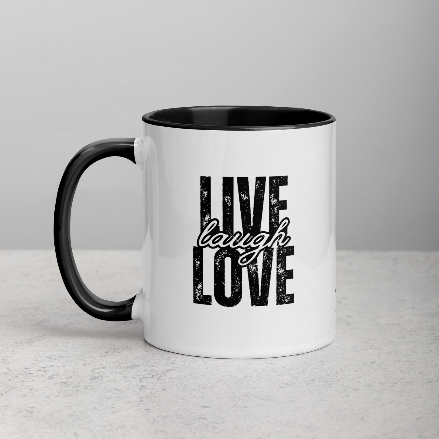 Live, Laugh, Love Mug with Colour