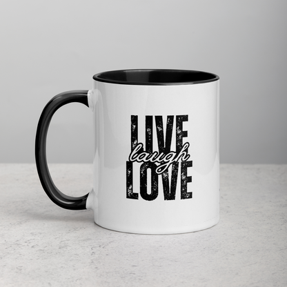 Live, Laugh, Love Mug with Colour