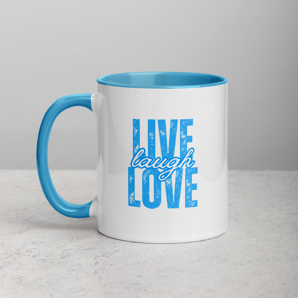 Live, Laugh, Love Mug with Colour