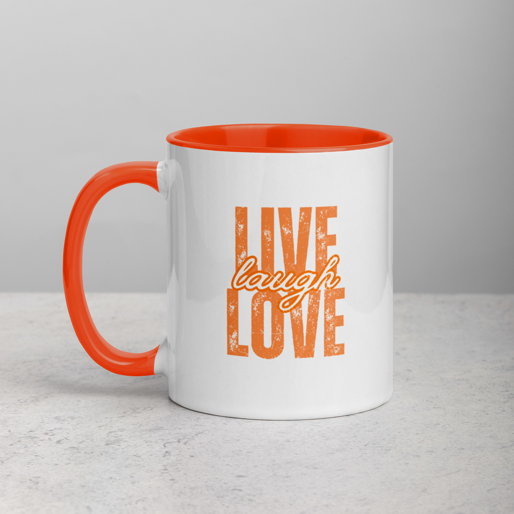 Live, Laugh, Love Mug with Colour