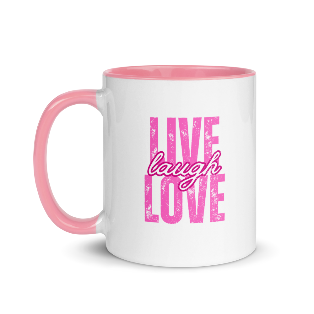 Live, Laugh, Love Mug with Colour