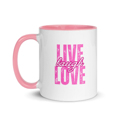 Live, Laugh, Love Mug with Colour
