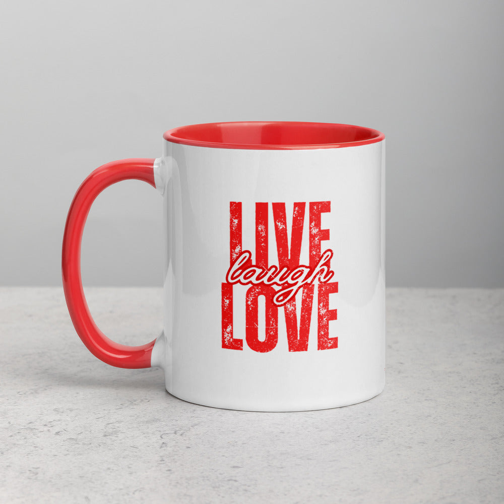 Live, Laugh, Love Mug with Colour