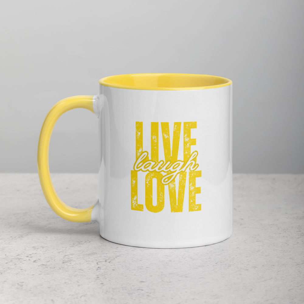 Live, Laugh, Love Mug with Colour
